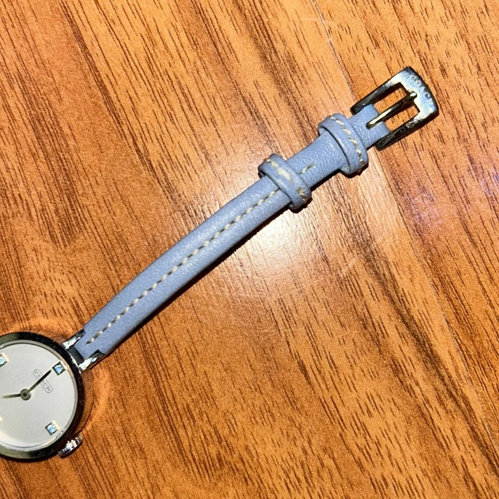 Vintage Coach Watch with Rhinestone Markers